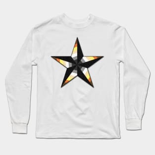 Bear Pride Flag Colored Nautical Star Long Sleeve T-Shirt